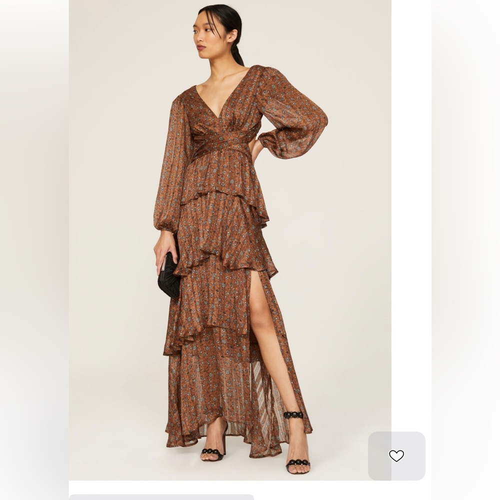 ANORA FLORAL TIERED MAXI DRESS